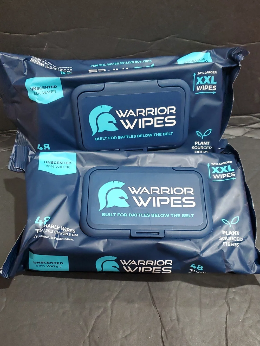 96 count unscented flushable XXL Warrior body wipes brand new